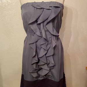 Grey ruffled dress